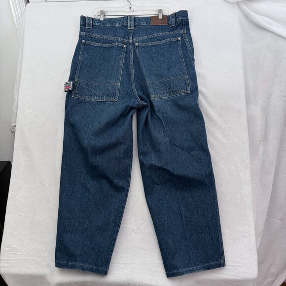 Vintage Boxx Jeans Rough Wear Mens 40x32 (38x28) Blue Hip Hop Baggy Wide Leg Y2K - Picture 15 of 15